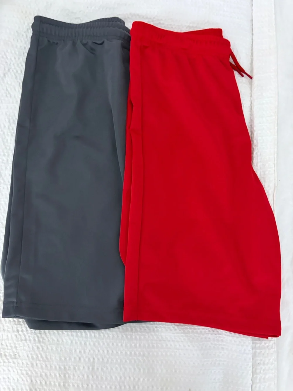 The Children's Place Gray and Red Athletic Shorts Duo